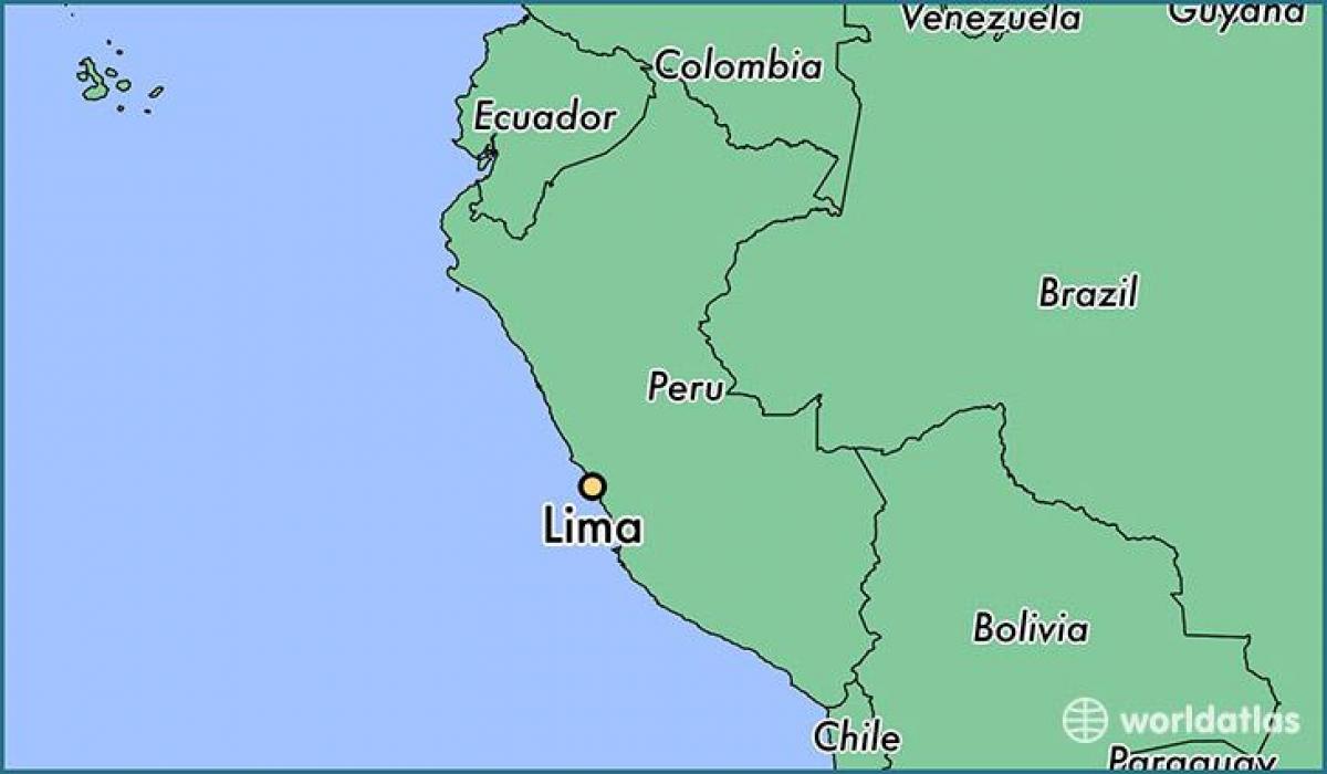 Lima, Պերու աշխարհի քարտեզի վրա