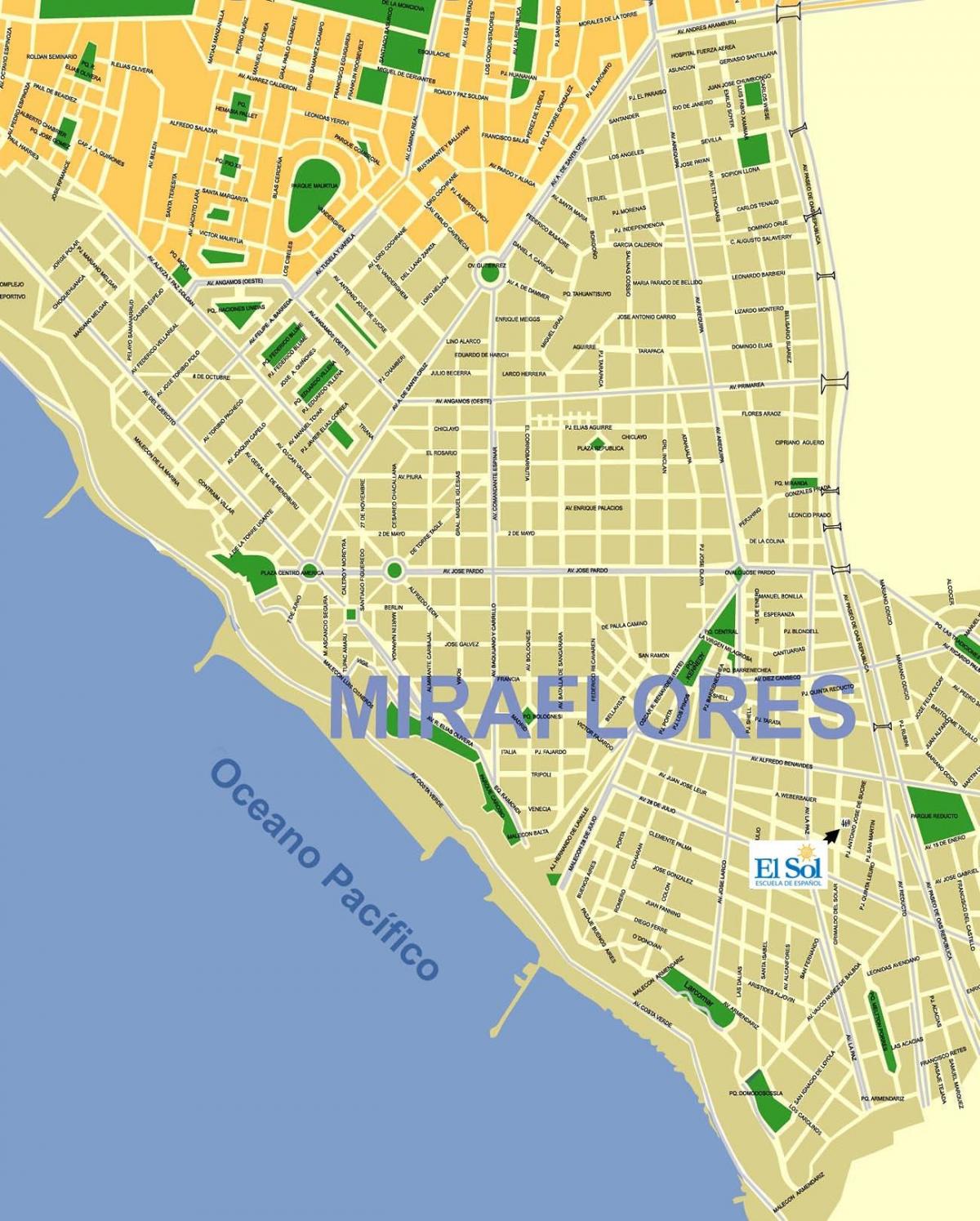 քարտեզ мирафлорес Lima, Պերու